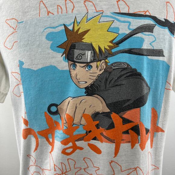 NARUTO Shippuden Collection KAKASHI Graphic Tee Shirt White Anime Shonen Manga S - Picture 2 of 5